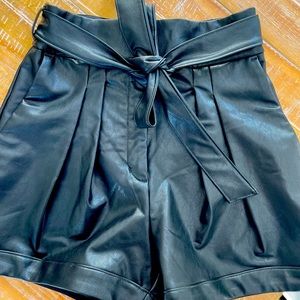 Leather shorts